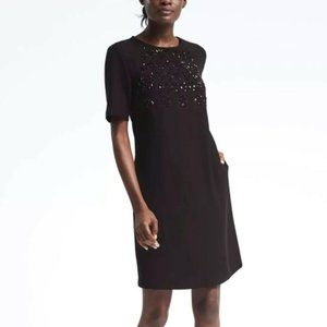 Banana Republic Short Sleeve Embellished Dress